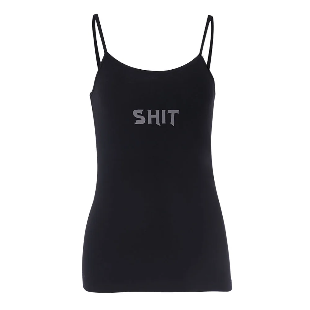 Женский отражающий Camisole Cami однотонный жилет без рукавов с ремешками