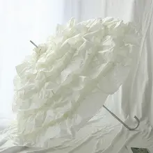 Скандинавский зонтик белый женский длинный головной Зонтик Свадебный металлический роскошный солнцезащитный зонт для женщин Guarda Chuva подар...(China)