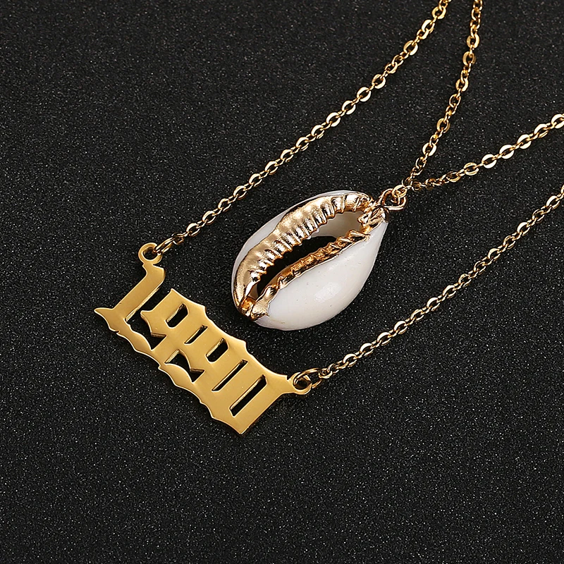 Ожерелье из ракушек на заказ 2 слоистых ожерелья для женщин персонализированное