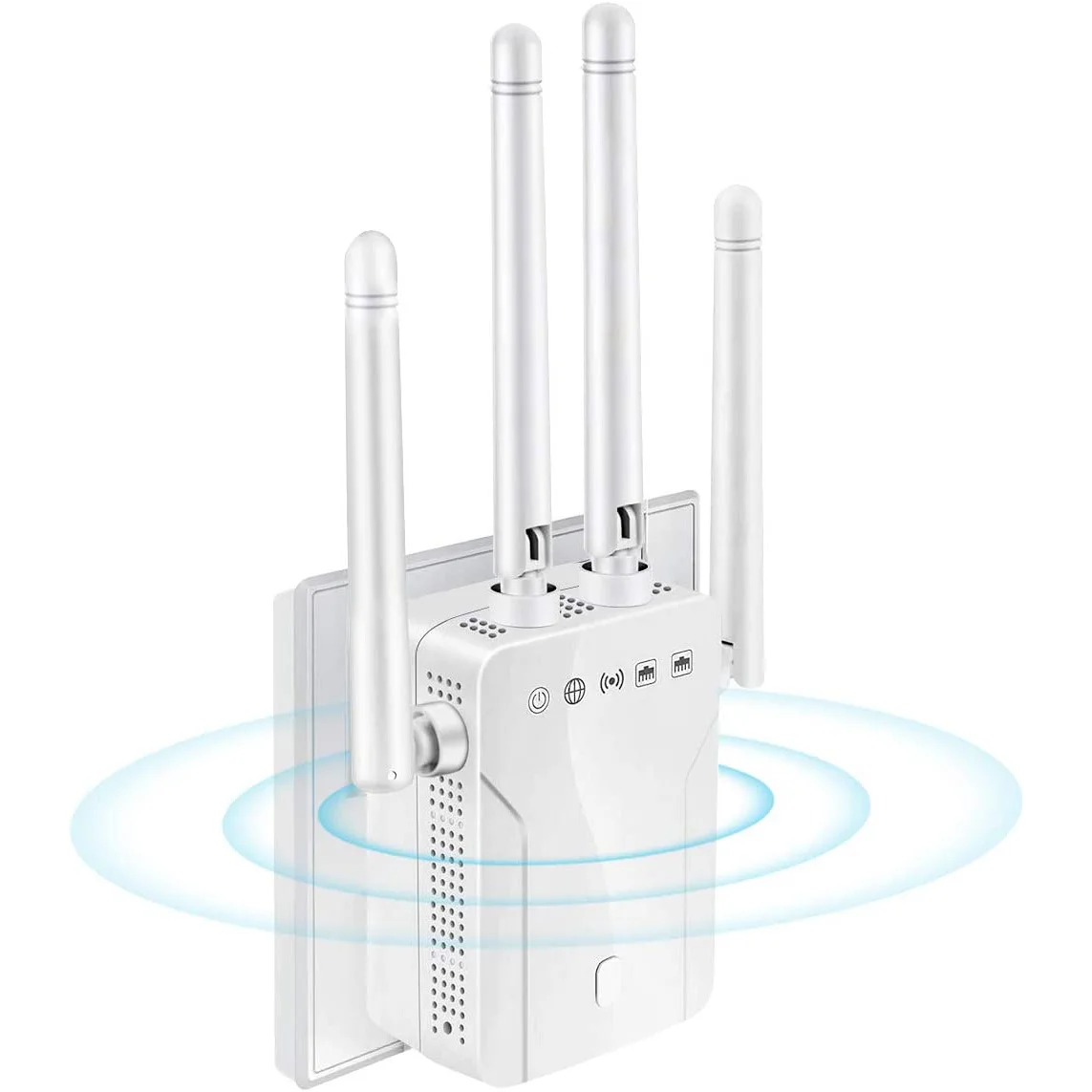 spectrum wifi amplifier Bộ Mở Rộng Sóng WiFi Tốc Độ 1200Mbps Wi-Fi Repeater 2 Băng Tần 2.4G & 5G Tín Hiệu Giãn Nở Cầu 360 ° Full Vùng Phủ Sóng cho Gia Đình Các Bộ Định Tuyến Dễ Dàng Bộ wifi network amplifier Wireless Routers