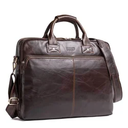 Design New trend cowhide men's designer business briefcase suitable for 15.6 inch Laptop Case man bag handbag men leather