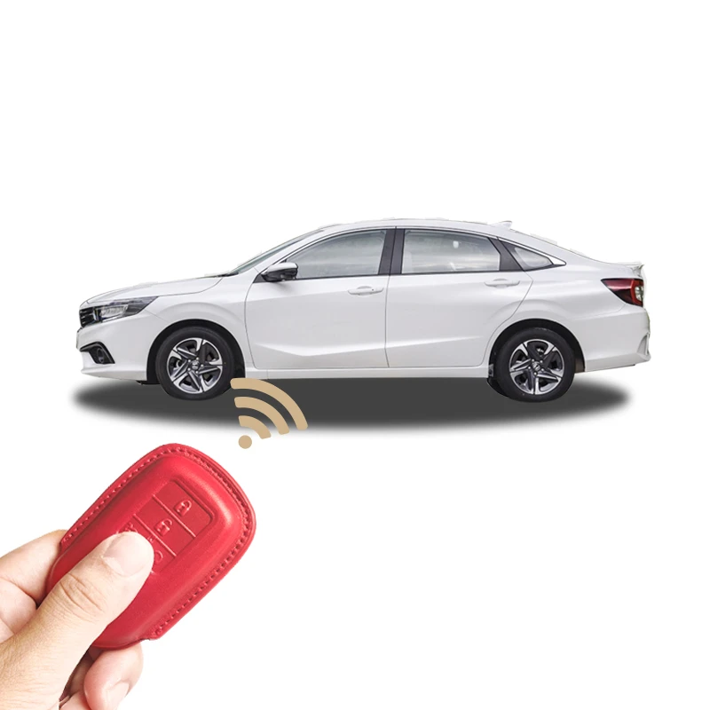 Чехол для ключей автомобиля с пряжкой из натуральной кожи для Honda Civic HRV Accord Pilot CRV City Odyssey Fit Freed Vezel Jazz аксессуары