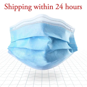 

Mask Disposable Nonwove 3 Layer Ply Filter Mask mouth Face mask filter safe Breathable dustproof Protective masks