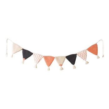 

Cotton Handmade Crochet Pennant Banner Hanging Pendant Kids Room Nursery Decoration Photography Props Wedding Party Decoration