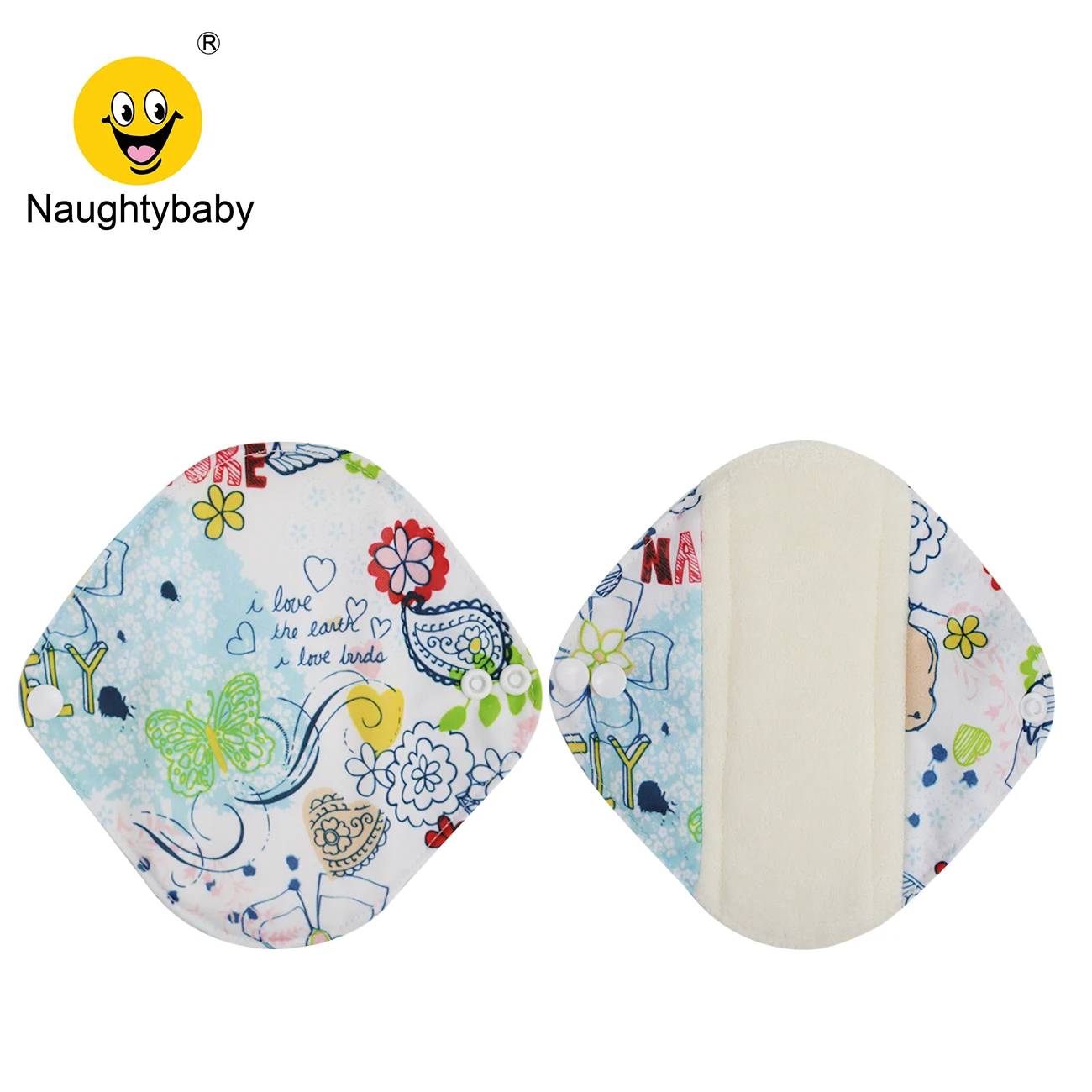 Reusable Bamboo Pads Menstrual Cloth Sanitary Soft Pads Napkin Washable Waterproof Panty Liners Feminine Hygiene Pads 5pcs