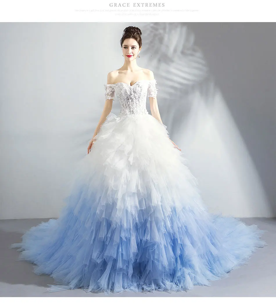 Vivian's Bridal, роскошное сказочное бальное платье с перьями, свадебное платье, элегантное, карамельного цвета, Многоуровневое, с рюшами, с часовней, со шлейфом, свадебное платье