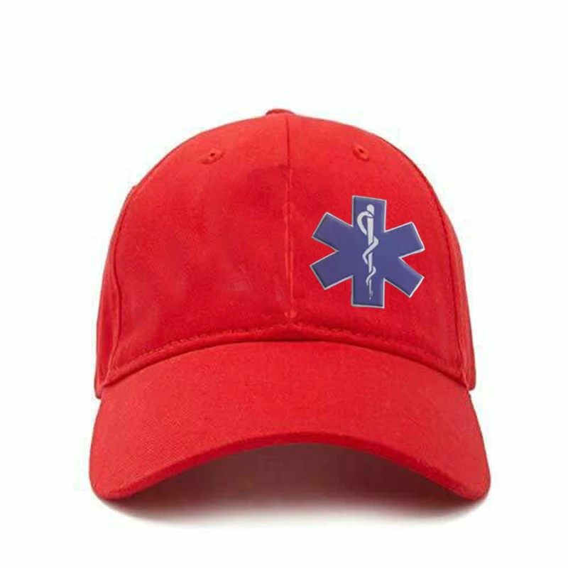 Напечатанный EMT звезда жизни шапка парамедический крест EMS пожаротушения - Цвет: Красный