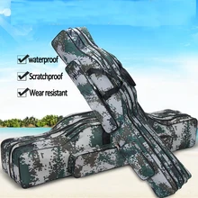 Двухслойная трехслойная водонепроницаемая рыболовная Сумка для снаряжения поддерживает удочку 80-120 см, рыболовная Сумка подходит для кемпинга, рыбалки