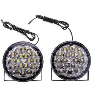 

Set LED Headlight Car Accessories 1 Pair Daytime Running Fog Waterproof