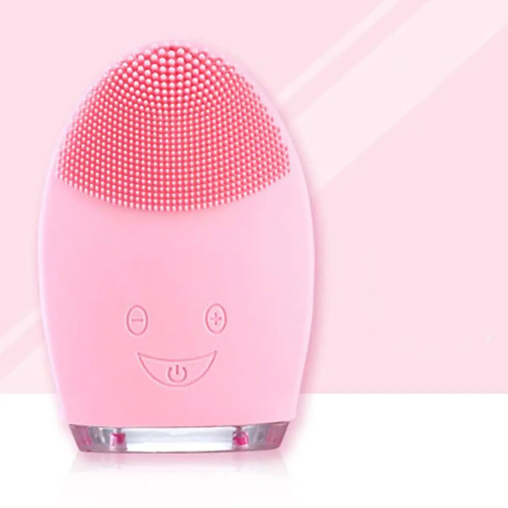 pink Перезаряжаемая звуковая для лица очищающая щетка IPX7 водонепроницаемый Электрический Очиститель Щетка для глубокой очистки - Цвет: pink
