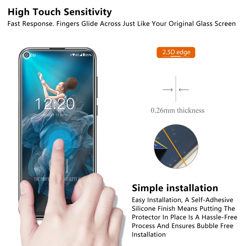 10 шт закаленное стекло для OUKITEL C17 PRO Защитное стекло для экрана 2.5D 9H закаленное стекло для OUKITEL C17 профессиональная защитная пленка