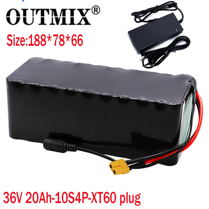 OUTMIX е байка 36В 20AH 16ah 13.6ah 9Ah Электрический велосипед Батарея встроенный 20A литиевая