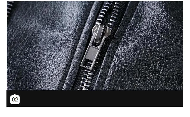 KIOVNO 2019 Men's Biker Leather Jacket Coats Solid Color Stand Collar Motorcycle Pu Faux Leather Jackets Outweare Male Black  (2)