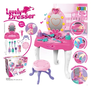 

Pretend Play Kid Make Up Toys Pink Makeup Set Princess Hairdressing Simulation Plastic Toy For Girls Dressing Cosmetic