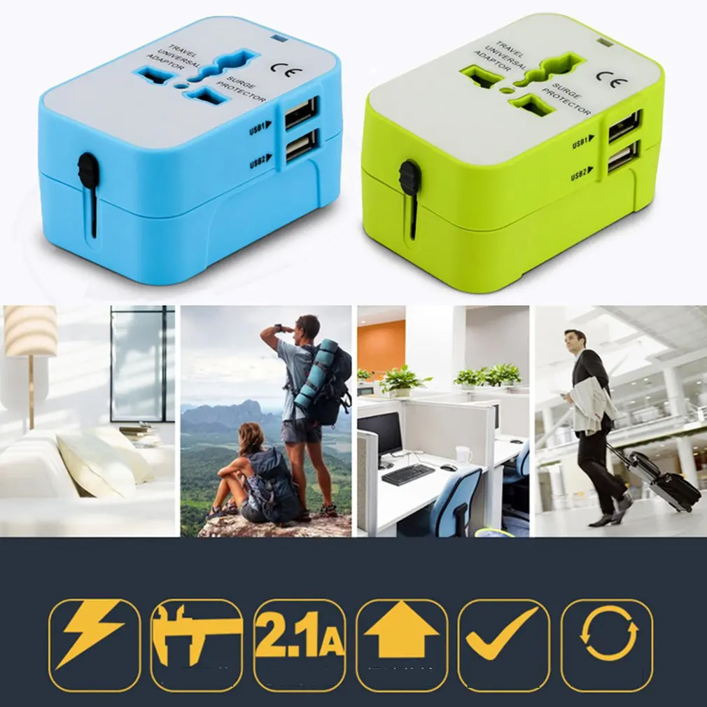 WTA-502U 2USB многофункциональный дорожный переключатель вилка многофункциональное преобразование европейский стандартный штекер конвертер