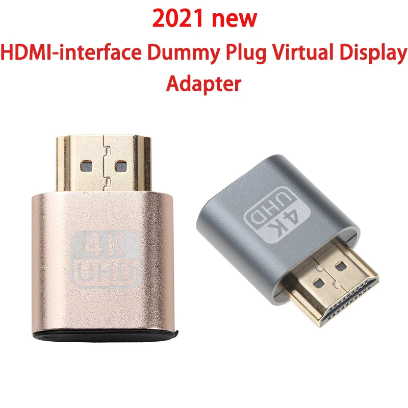 HDMI-совместимый виртуальный дисплей 4K DDC EDID фиктивный штекер Чит эмулятор адаптер