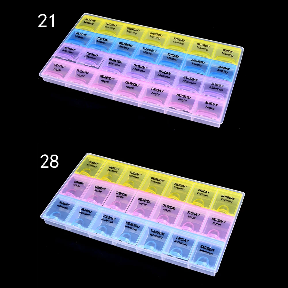 Ящик для хранения Портативный 21 набор купе 7 дней менеджер хранения лекарств контейнер корпус портативный 21 отсек Коробка для таблеток