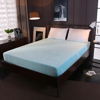 

Winter Flannel Fitted Sheet Solid Color Mattress Cover Keep Sheets Sheet Bed Bedding Size With Elastic Double Warm Queen