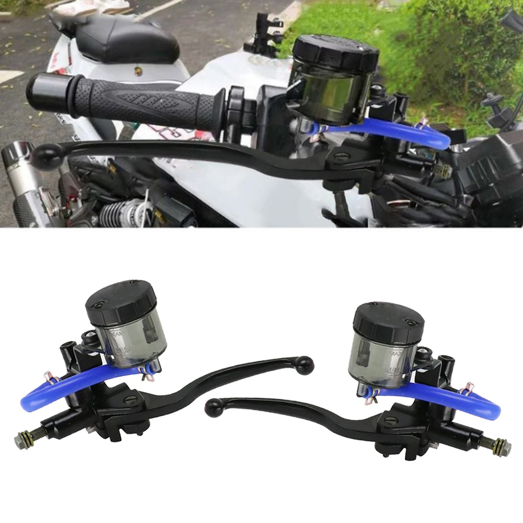 Motorcycle Hydraulic Disc Brake Clutch Hand Lever Pump Kit Set Round Oil Cup