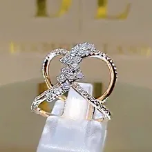 Уникальный Стиль, женское маленькое кольцо с белым цирконием, 18 К, розовое золото, обручальное кольцо, винтажное обручальное кольцо, кольца для женщин