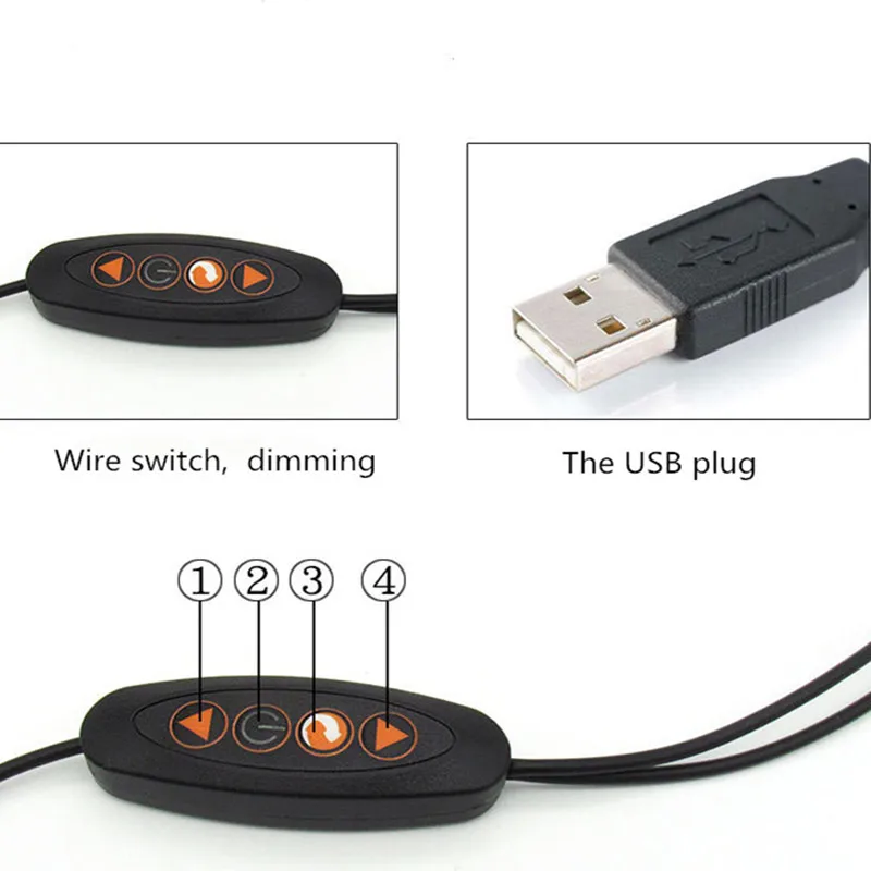 Настольная лампа 2 в 1 с зажимом дизайн USB регулируемая холодная теплая оранжевая