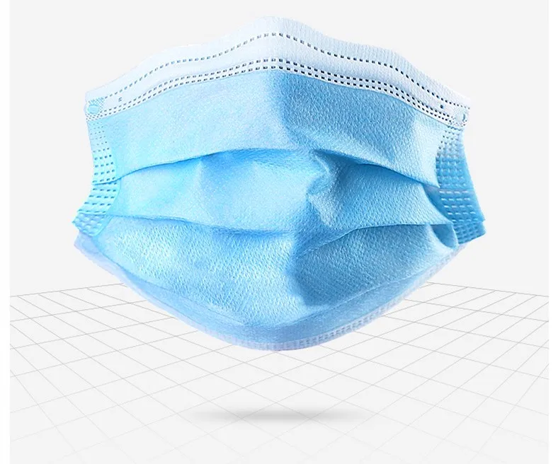 

50 PCS packing 3 layers air pollution and virus protection with earloops face mask