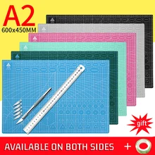 1PCS A2 Cutting Board Grid Line Self-healing Cutting Board Large Multicolor Double-sided Desktop Manual Engraving Board 60*45CM