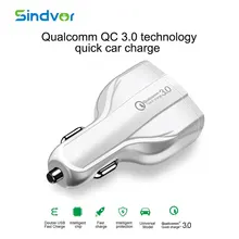 Автомобильное зарядное устройство Sindvor Quick Charge 3,0 для samsung S10 S9, Быстрая автомобильная зарядка QC 3,0 для мобильного телефона Xiaomi iPhone 2, USB зарядное устройство