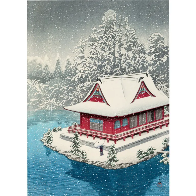 스노우 프린트 부티크 컬렉션 아트 엽서, 문학 미학 일본 풍경 엽서, 창의적인 생일 선물, 32 개/세트