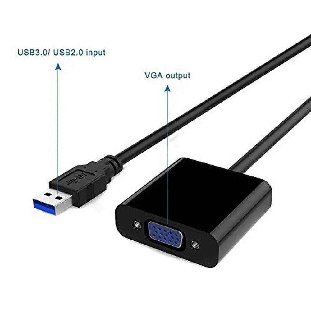 USB к Vga 3,0 к VGA адаптер к VGA видео Графическая карта дисплей внешний кабель адаптер для ПК ноутбук