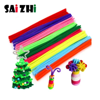 

SAIZHI 100PCS Colored Tops Hair Root Twisted Rods Kindergarten Children's Creative Handmade DIY Making Educational Toys SZ3636