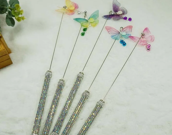 Usd3.45/pc побрякушки для домашних животных, кошек, котят, игрушки для кошек, рыболовные удочки, бабочки, 20 шт./лот