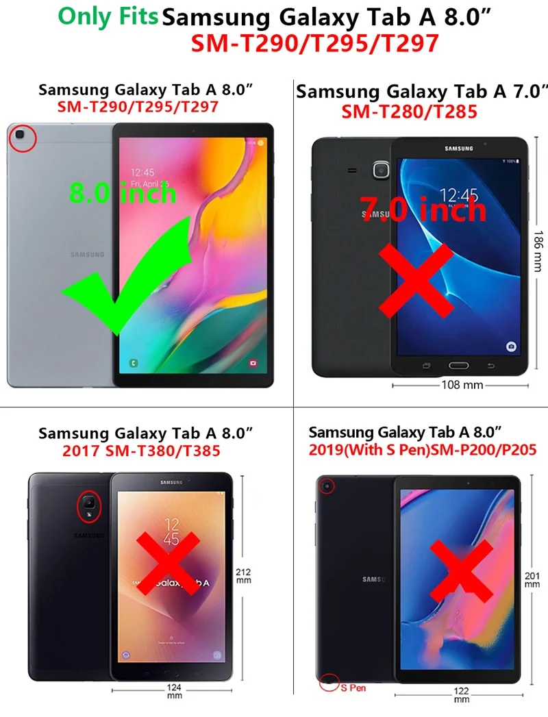 Чехол для samsung Galaxy Tab A, 8,0 дюймов, SM-T290, T295, T297,, чехол, смарт-флип, Крокодиловая Кожа, с подставкой, чехол со слотом для карт