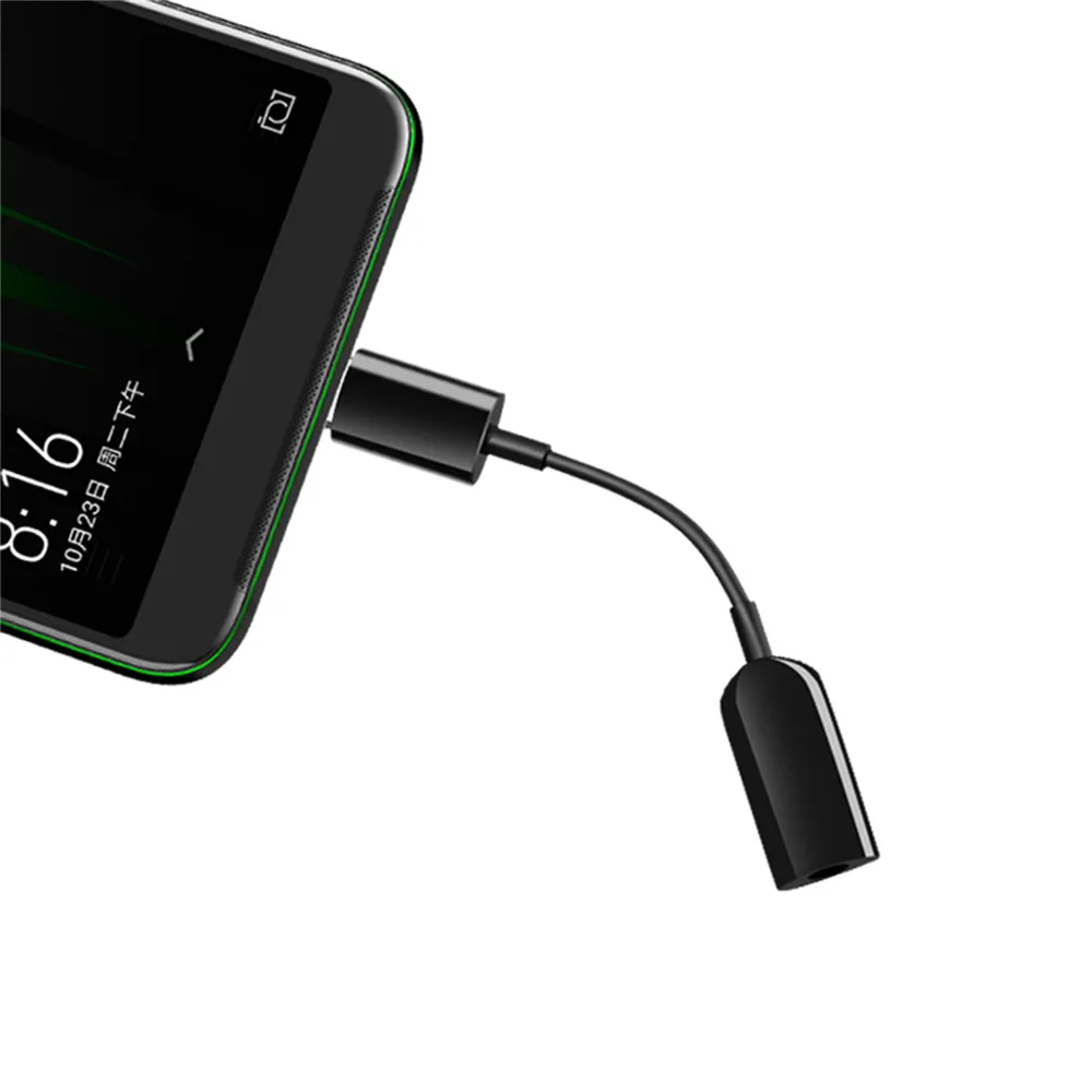 For Xiaomi Black Shark 2 Pro Type C to 3 5mm Mic Microphone Audio Convertor Headphone Adapter for type C Mobile Phones