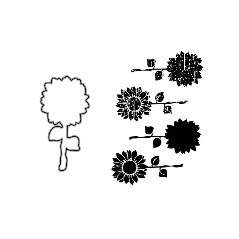 

Metal Cutting Dies and Rubber Stamps Flowers for Scrapbooking Craft Dies Cut Stencil Card Making Album Sheet Decoration 2019 Die