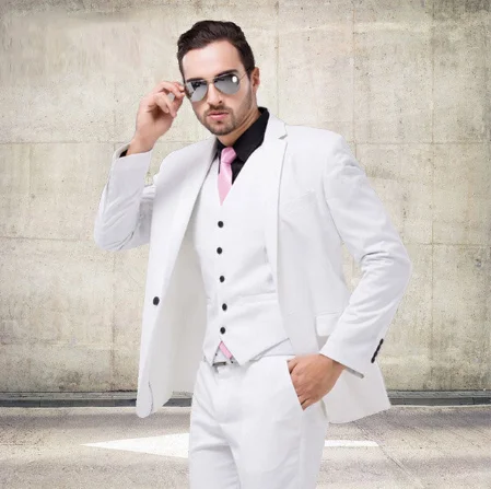 Bridalaffair черный формальный мужской костюм Slim Fit мужские s костюмы индивидуальный пошив смокинг для жениха блейзер для свадьбы Выпускной пиджак брюки с жилетом 3 шт