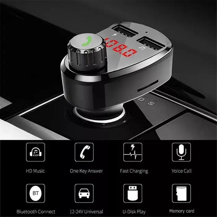 Автомобильный mp3 Handsfree беспроводной Bluetooth автомобильный комплект fm-передатчик TF карта lcd MP3-плеер Dual USB 2.1A автомобильное зарядное устройство для телефона