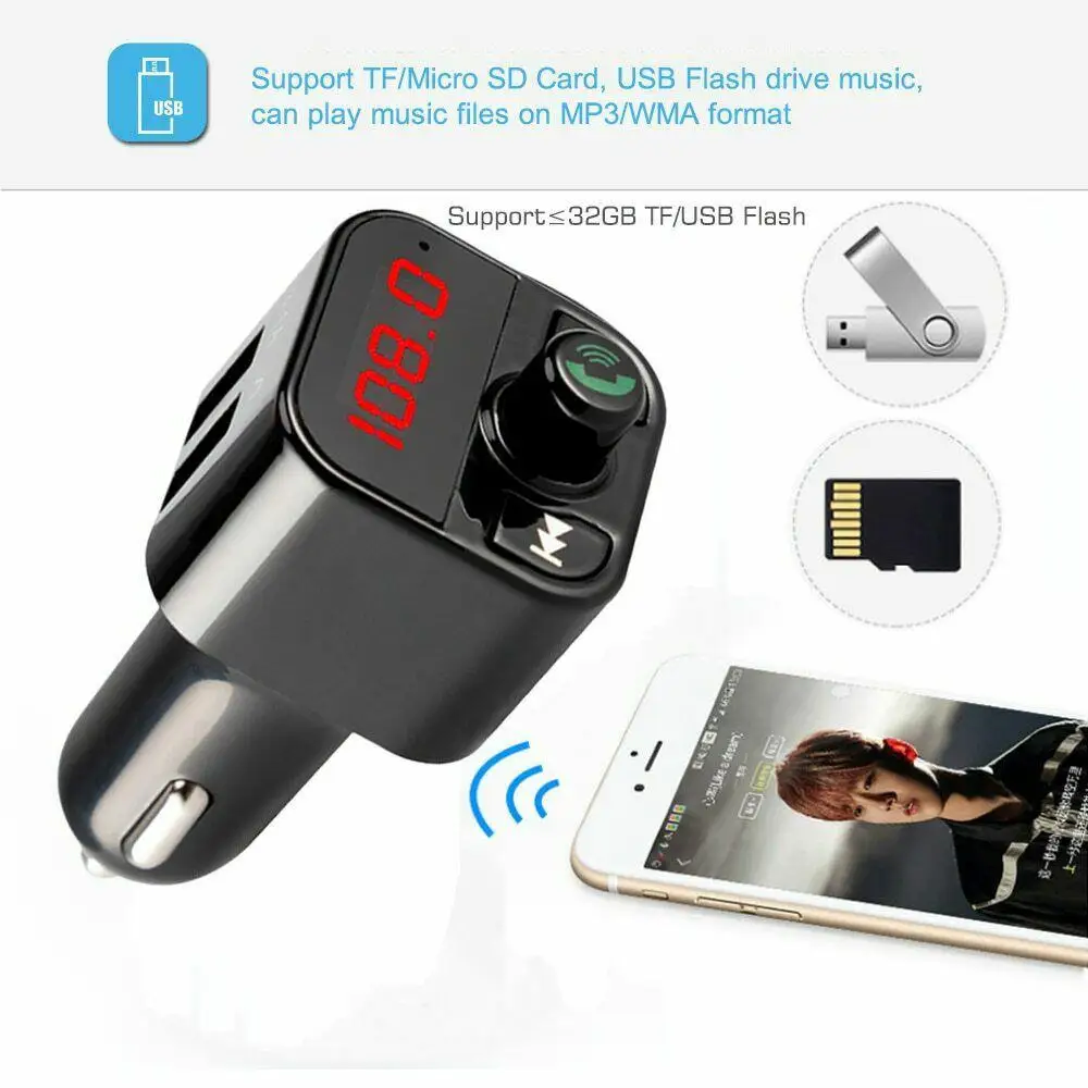 Group Vertical Bluetooth Беспроводной, свободные руки, FM передатчик, автомобильный Радио MP3 плеер USB зарядное устройство для устройства Handsfree комплект