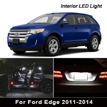 

12Pcs Canbus Error Free Car Accessories LED Interior Light Kit For Ford Edge 2011-2014 Map Dome Trunk License plate light