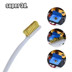 Brosse pour nettoyage des buses d'imprimante 3D, accessoire en fil de cuivre en forme de brosse à dent, pour retirer la rouille et nettoyer les buses, bloc de chauffage, 