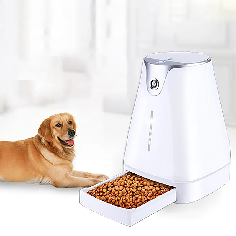 

Auto Smart Feeder,Dog Cat Pet Care Device with Camera Timer Voice Video Recorder Wifi Remote Enabled App for Iphone and Android