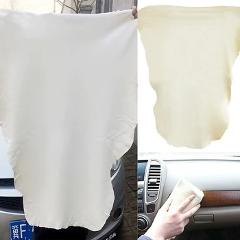 

Natural Chamois Leather Car Cleaning Cloth Genuine Leather Wash Suede Absorbent Quick Dry Towel Streak Lint 6 Size