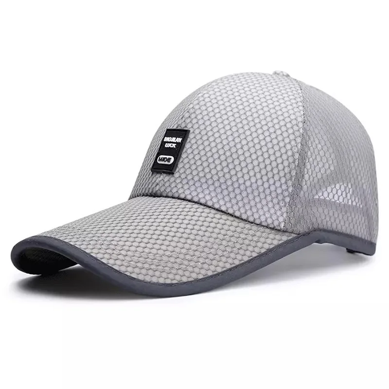 light grey Мужская Уличная Военная Тактическая сетчатая Кепка для рыбалки, охоты, пешего туризма, баскетбола, бейсболка, регулируемая спортивная Кепка Для Взрослых - Цвет: light grey