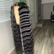 13x6 Синтетические волосы на кружеве парики из натуральных волос на кружевной основе воды волна кружева парик предварите 6x6 Кружева Закрытие парик бразильский вьющиеся человеческих волос парик