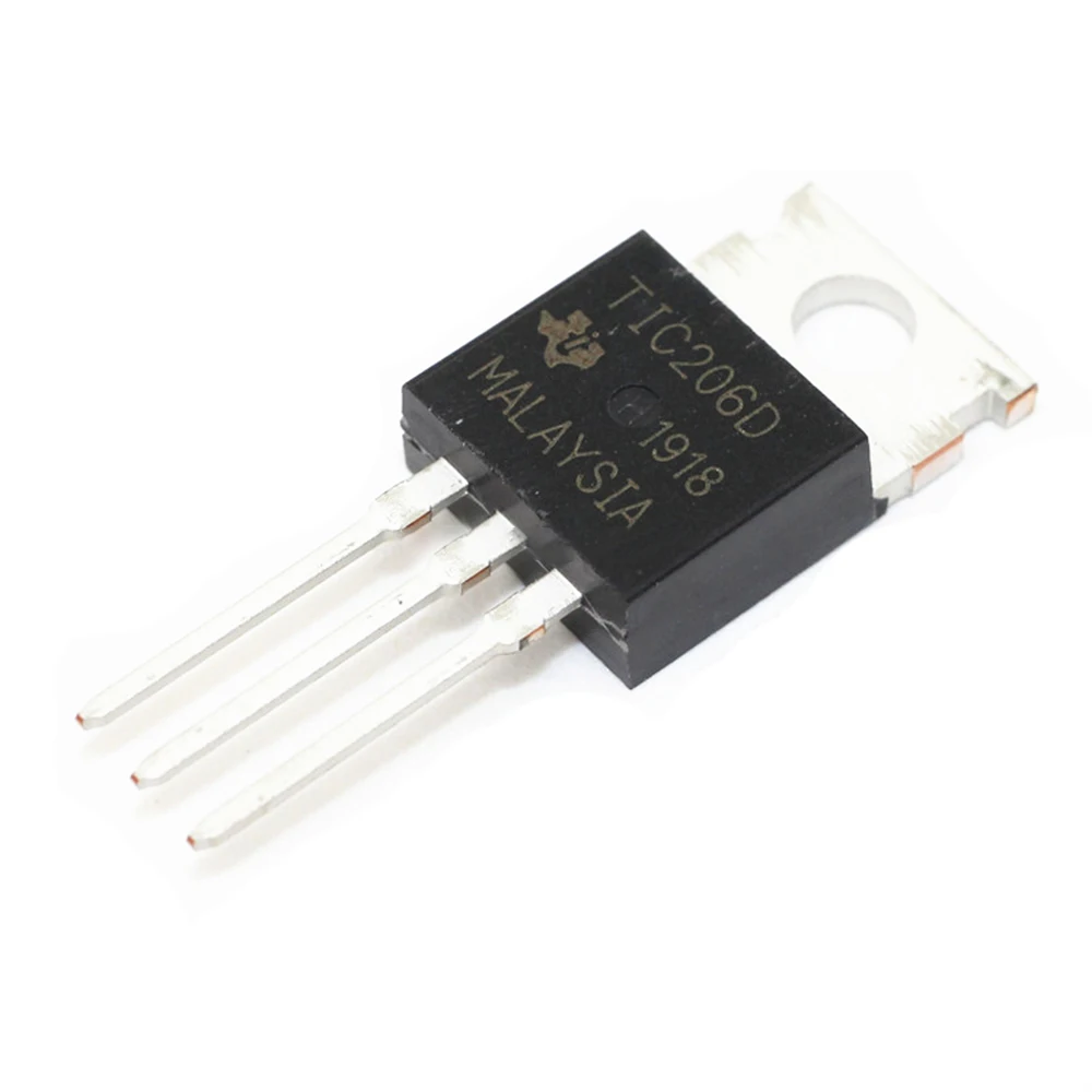 

10PCS TIC206D TO-220 TIC206 TO220 400V 4A SILICON BIDIRECTIONAL TRIODE THYRISTOR