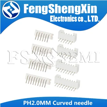 

50pcs/lot PH2.0mm Curved needle seat 2P/3P/4P/5P/6P/7P/8P/9P/10P/11P/12P/13P/14P/15P/16P White connector 2mm 2.0mm Pitch