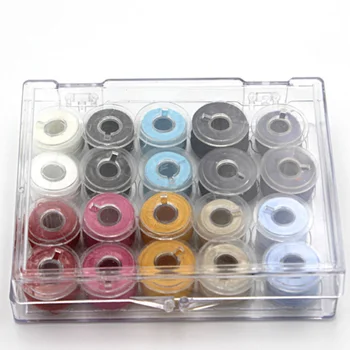 

20 Piece Sewing Machine Accessories Colorful Thread Set Sewing Machine Spool Bobbin Set Kit Reel With Box