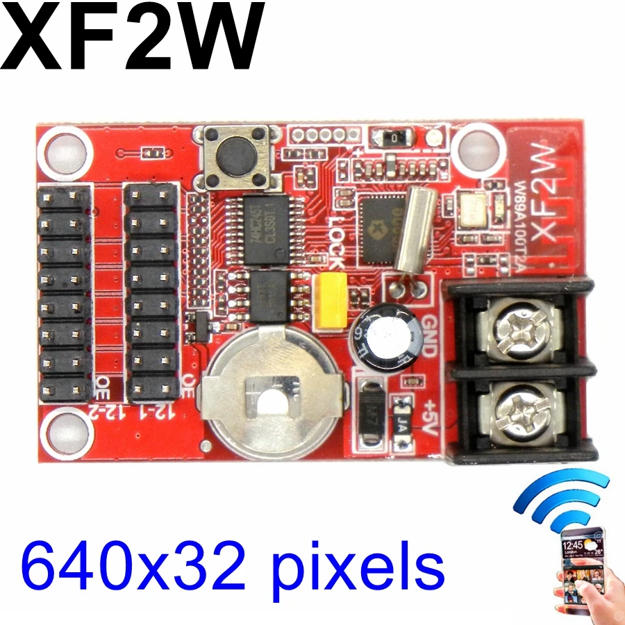 Kaler XF2W wifi карта управления 640*32 пикселей беспроводной светодиодный модуль