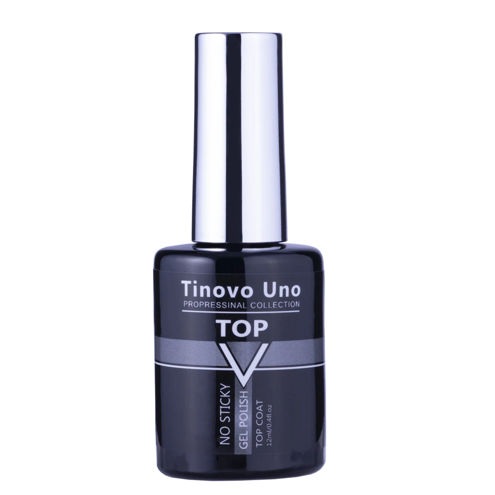 Tinovo Uno Top Coat No Sticky UV Gel Nail Polish 12ml Glossy Diamond Topcoat No Wipe Semi Permanent Vernis Gellak for Nail Art 6