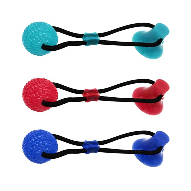 

New Dog Toys Dogs Chew Teeth Clean With Suction Cup Outdoor Traning Playing Ball Toy For Large Small Dog Cat Molar Chew